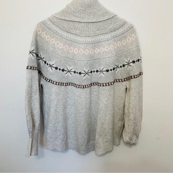 Anthropologie Fair Isle Cowl Neck Sweater - Picture 6 of 7